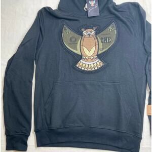 Seven 12 Hoodie Adult Small Black "One Owl"